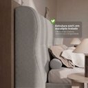 Ver imagem 7 de Cama Estofada Queen com Estrutura Reforçada e Design Moderno Milão Cinza