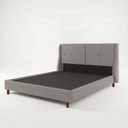 Ver imagem 3 de Cama Estofada Queen com Estrutura Reforçada e Design Moderno Milão Cinza