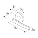Ver imagem 2 de Fechadura Porta Pado Concept Escovada 40mm Roseta Redonda Interna