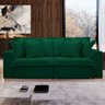 Sofá Cama 3 Lugares Arizona Retrátil 20735 Veludo Verde - Celflex - 1