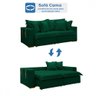 Sofá Cama 3 Lugares Arizona Retrátil 20735 Veludo Verde - Celflex - 4