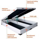 Ver imagem 4 de Cama Box Baú Queen Bipartido Sintético Branco 158x198