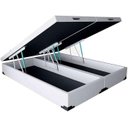Ver imagem 1 de Cama Box Baú Queen Bipartido Sintético Branco 158x198