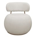 Ver imagem 6 de Poltrona Decorativa Greta Base Giratória Ouro Fosco Bouclé Off White - Nexta Casa