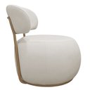 Ver imagem 7 de Poltrona Decorativa Greta Base Giratória Ouro Fosco Bouclé Off White - Nexta Casa