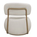 Ver mais imagens de Poltrona Decorativa Greta Base Giratória Ouro Fosco Bouclé Off White - Nexta Casa