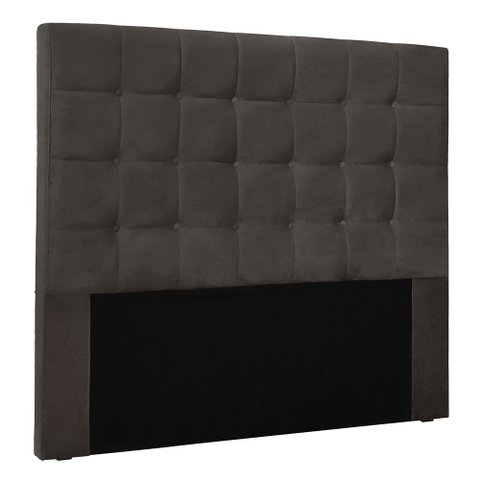 Cabeceira King 1,95m Santiago Suede Cinza - Pallazio