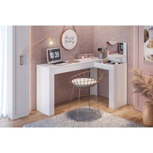 Mesa de Canto/Camarim Jade:Branco Fosco