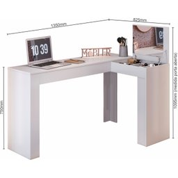 Mesa de Canto/Camarim Jade:Branco Fosco - 2
