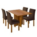 Ver imagem 2 de Conjunto Sala de Jantar 4 Lugares Retangular Tampo MDF Mesa Carol com Cadeiras Espanha