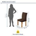 Ver imagem 3 de Conjunto Sala de Jantar 4 Lugares Retangular Tampo MDF Mesa Carol com Cadeiras Espanha