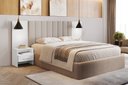 Ver imagem 1 de Painel Cama Box Casal Everest com 2 Mesa de Cabeceira Novo Horizonte Neve