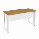 Ver imagem 6 de Escrivaninha Corporativa Industrial 1,40 m X 0,60 m 100% MDF F5 Office Cor:Freijó com Branco