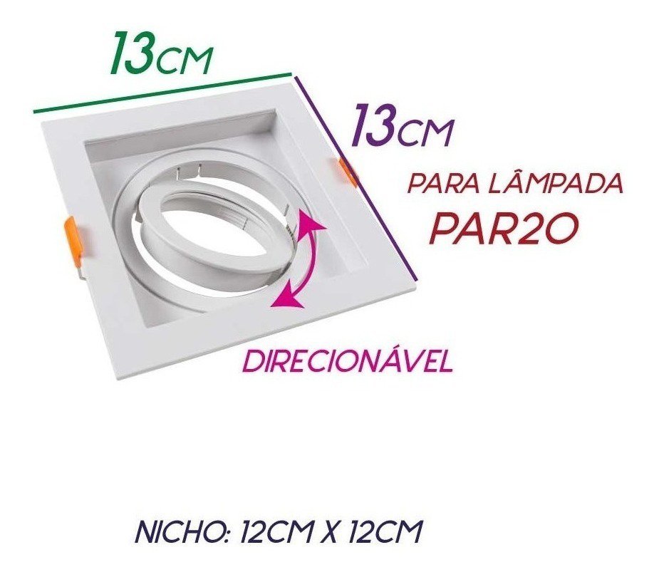 Spot Emb Conecta Branco Click DL146PAR20W P/E27 Bella ST2342 - 2