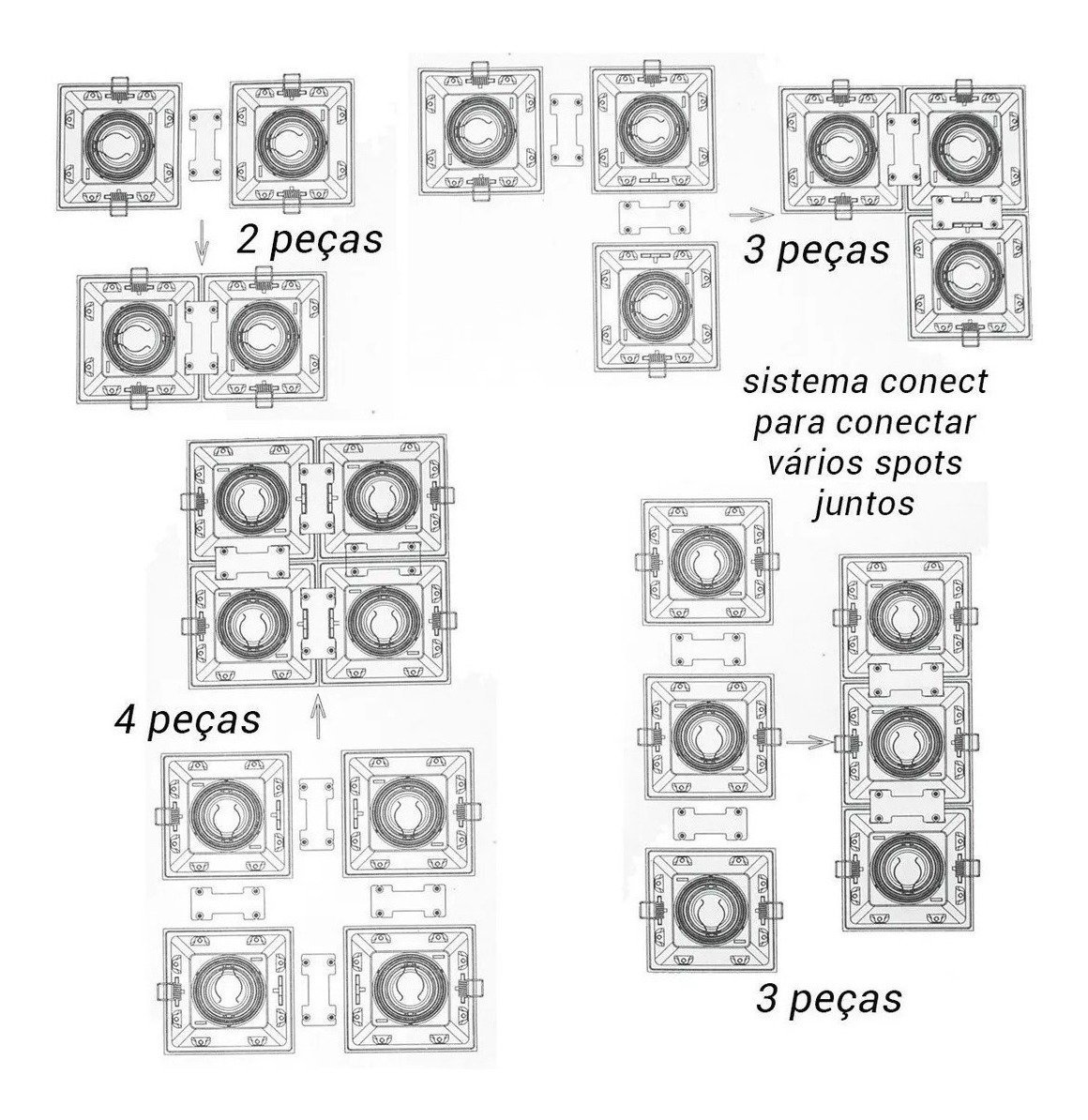 Spot Emb Conecta Branco Click DL146PAR20W P/E27 Bella ST2342 - 6