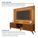 Ver imagem 5 de Rack Painel para TV até 58 Polegadas com LED 100% MDF 220CMX130CM Pés em Madeira Maciça Gaia Grécia