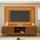 Ver imagem 1 de Rack Painel para TV até 58 Polegadas com LED 100% MDF 220CMX130CM Pés em Madeira Maciça Gaia Grécia