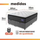 Ver imagem 3 de Cama Box Baú King Colchão Ortopédico Titã Molas Ensacadas Pillow Top Hip Sleep