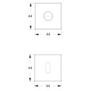 Ver imagem 2 de Jogo de Roseta Interna Rq1 Quadrada 813 Inox Cromado Stam