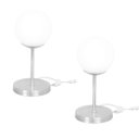 Ver imagem 1 de Kit 2 Luminárias de mesa abajur Orby Escovado
