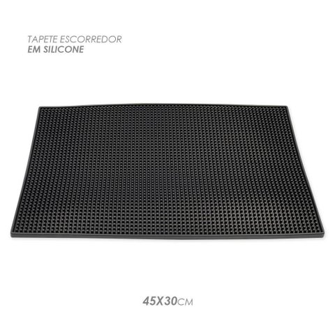Tapete Escorredor para Louças Preto 49x32cm