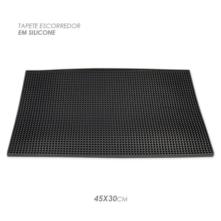 Tapete Escorredor para Louças Preto 49x32cm Tapete Escorredor para Louças Preto 49x32cm