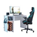 Ver imagem 3 de Mesa Gamer Nitro Moderno MDP 114cm Branco Loja Sheep