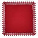 Ver imagem 1 de GUARDANAPO RENDADO DE POLIESTER VERMELHO 45x45cm