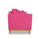 Ver imagem 4 de Sofá Rustico Viena 3 Lugares Para Sala de Estar Suede Pink - Madeira Prima Deccor