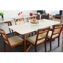 Ver imagem 1 de Sala de Jantar Madeira Maciça com 6 Cadeiras 2,0x1,0 Metros - Luna - Art Salas