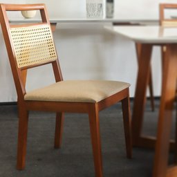 Sala de Jantar Madeira Maciça com 6 Cadeiras 2,0x1,0 metros - Luna - Art Salas - 2