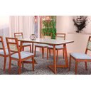 Ver imagem 3 de Sala de Jantar Madeira Maciça com 6 Cadeiras 2,0x1,0 Metros - Luna - Art Salas