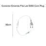 Fita Led 5050 Branco Quente 50 Metros 14w/m Com Conector 127v - 4