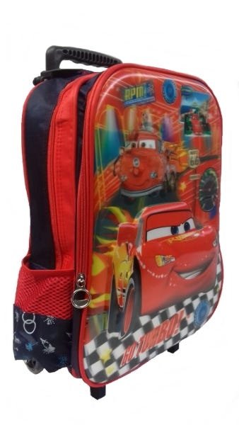 Mochila Escolar Infantil Carros Rodinha Relâmpago Mcquem 3d - 2
