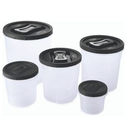 Conjunto porta mantimentos Clic rosca 5 peças Plasutil ref.13911 - 1