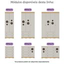 Ver imagem 6 de Guarda-roupa Infantil 62cm 2 Portas com Vidro e 2 Gavetas Sonho Multimóveis Mp4471 Madeirado/off