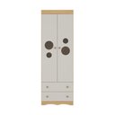 Ver imagem 7 de Guarda-roupa Infantil 62cm 2 Portas com Vidro e 2 Gavetas Sonho Multimóveis Mp4471 Madeirado/off