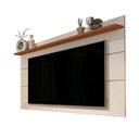 Ver imagem 1 de Painel Vivare New 1,08m Off White e Freijó para TV com Design Compacto Moderno