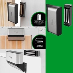 Fechadura Eletroímã Intelbras 150 Kgf Fe 21150d - Abertura para Dentro - 6