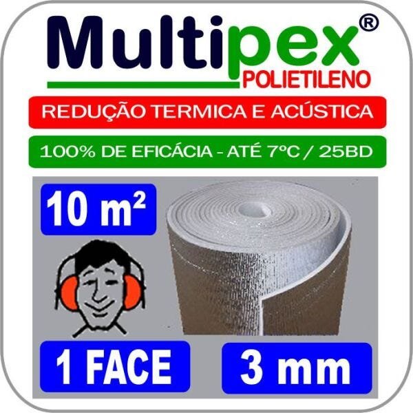 Manta Termo Acustica 1 Face 2 mm (110m²) Multipex - 4
