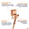 Suporte Chuveirinho Ducha Higiênica Fixação Ventosa - Wp - Rosé Gold - 5