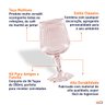 Jogo 06 Taças Rosa Cristal 350ml Diamond - Uz - 5