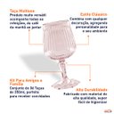 Ver imagem 5 de Jogo 06 Taças Rosa Cristal 350ml Diamond - Uz