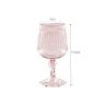 Jogo 06 Taças Rosa Cristal 350ml Diamond - Uz - 4