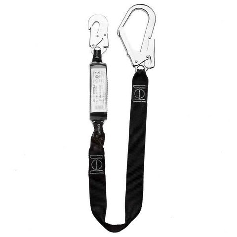 TALABARTE SIMPLES EM I FITA POLIESTER COM ABSORVEDOR DE ENERGIA DG 8011 CONECTOR 55MM