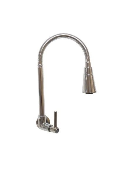 Torneira de Cozinha Gourmet Flexível de Parede 2 Jatos Cromada - 4
