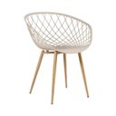 Ver imagem 1 de Cadeira Clarice Nest Wood com Apoio de Braço - Bege - 1