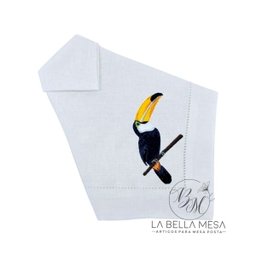 Guardanapo Linho Ponto Ajour Bordado Tucano - 50 x 50 cm - 3