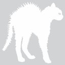 Ver imagem 2 de Kit com 3 Adesivos Gato Arrepiado