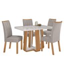 Ver imagem 2 de Conjunto Sala de Jantar Mesa Easy Pop 120x80cm Tampo Mdf 40mm com 4 Cadeiras Confort Veludo Liso